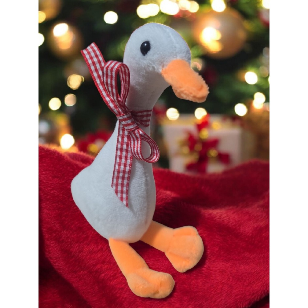 Goose Duck Soft Plush With Ribbon  6" Farm Goose Country Charm Stuffed Animal